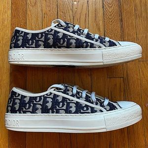 Dior logo print low top sneakers 10, 40.5